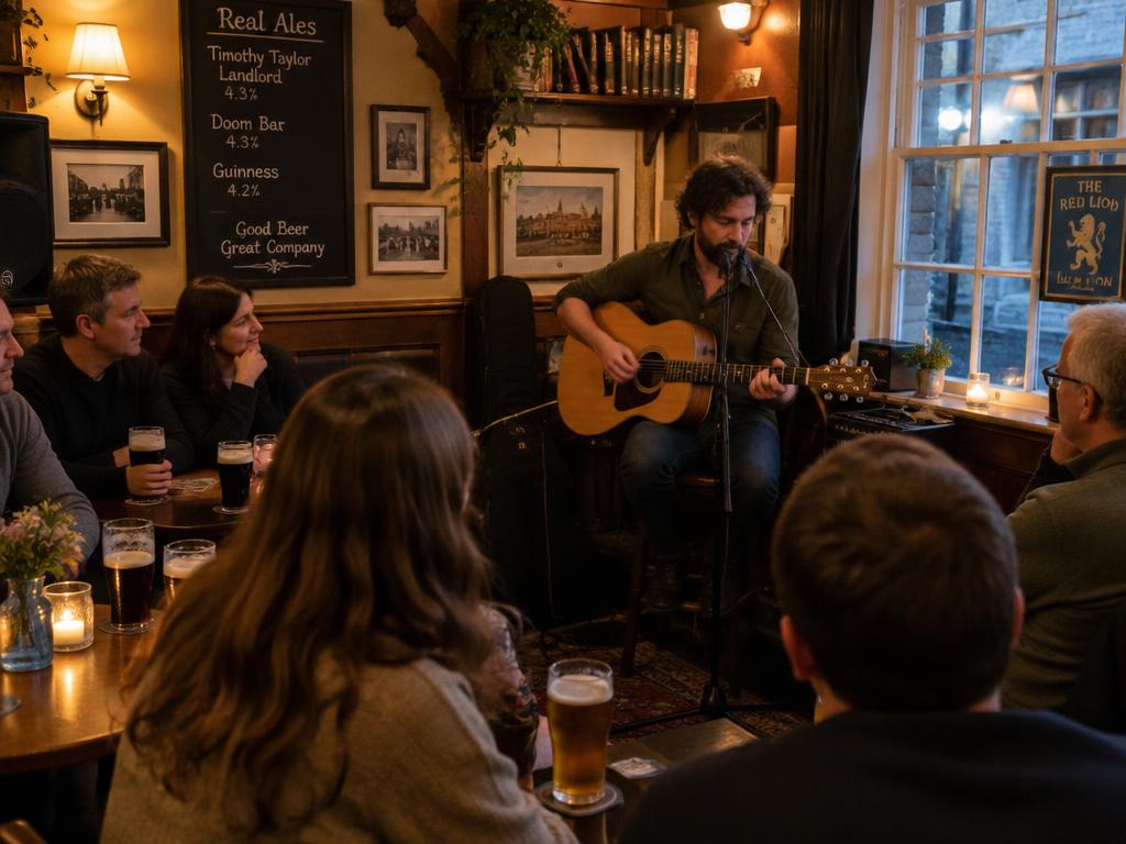 Live acoustic music at the pub